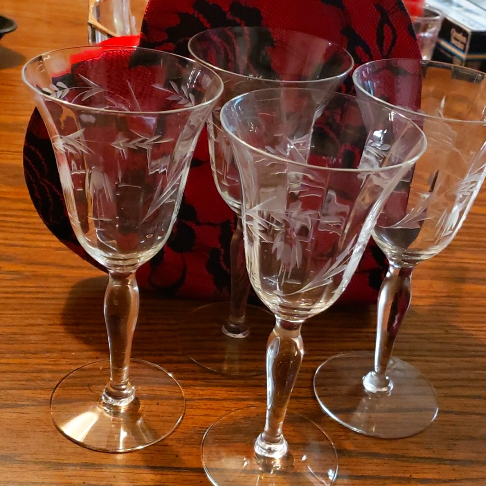 Antique wine glasses